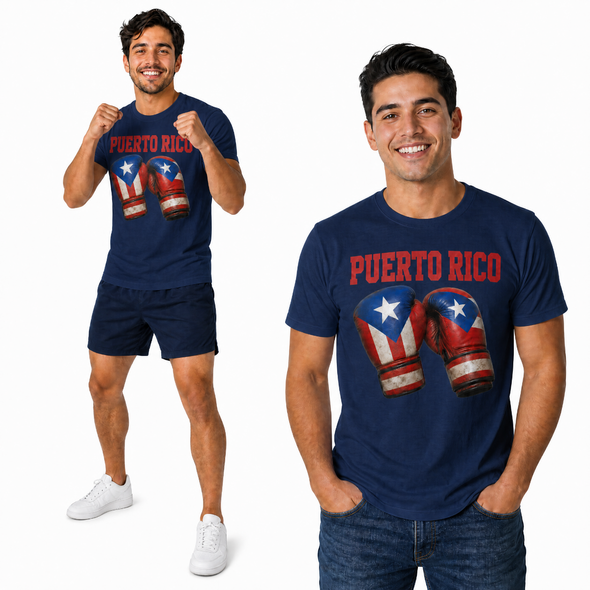 Puerto Rico Boxing Gloves T-Shirt | Puerto Rican Flag Graphic Tee | Boricua Pride Shirt